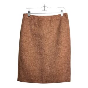Brooks Brothers 346 Womens Brown Tweed Wool Pencil Skirt Size 6 Business‎ Casual